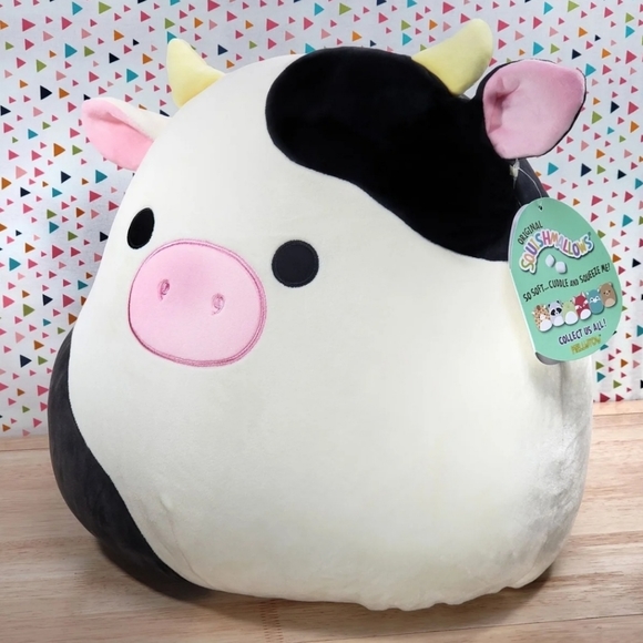 Squishmallow Connor the Cow 16" Farm Pal Squad Ultrasoft Stuffed Toy Plush NWT - Picture 6 of 12